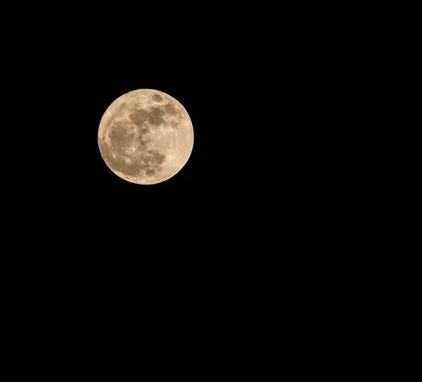 Luna Llena Con Imagen Cielo Despejado Tome Foto Noche Luna — Foto de Stock