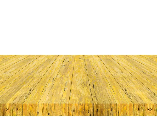 image of perspective wood table isolated on white