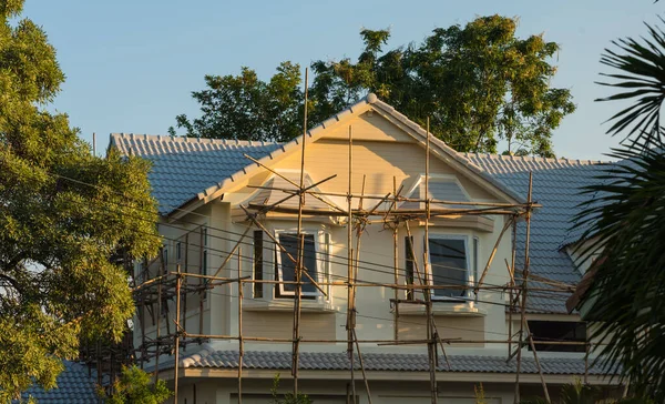 Bild Hus Vägg Renoverad För Bakgrundsanvändning — Stockfoto