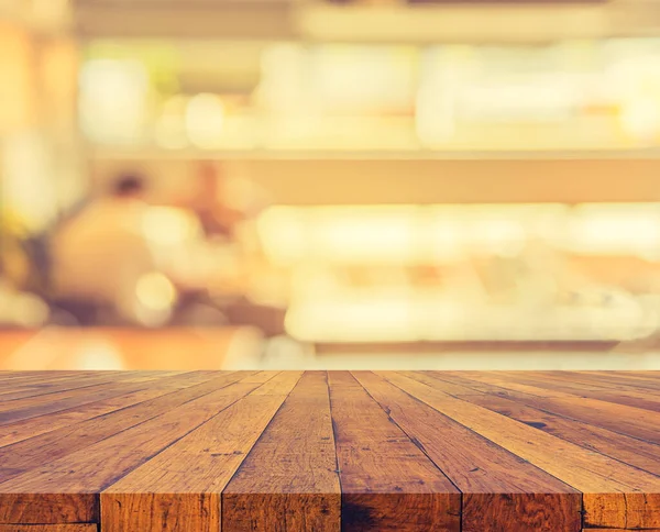 Café Und Menschen Sitzen Auf Tisch Verschwimmen Hintergrund Mit Bokeh — Stockfoto