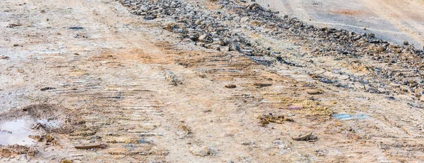 Immagine Crepa Danneggiata Strada Giorno — Foto Stock