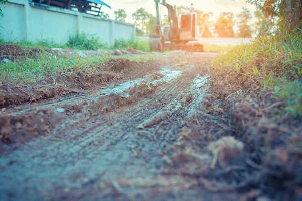 Immagine Della Strada Riparazione Dell Automobile Della Terna Durante Giorno — Foto Stock