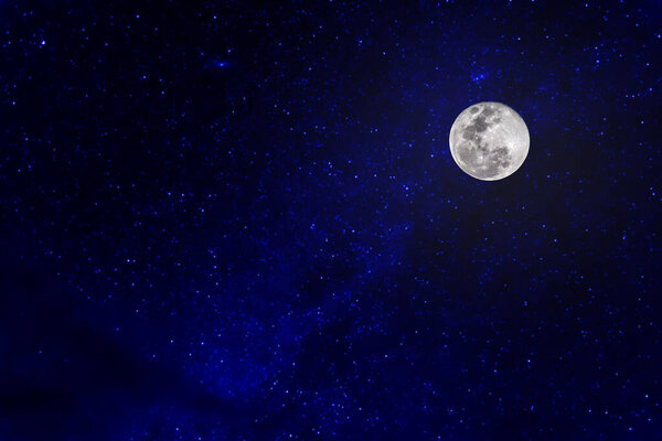 long exposure shot image of beautiful blue sky and stars in background.