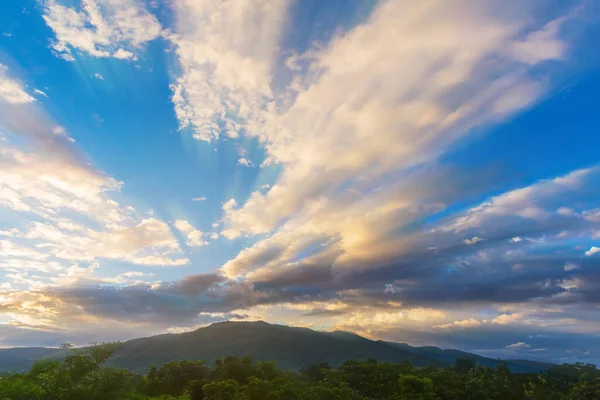 Image Ciel Bleu Montagne Arrière Plan Doi Suthep Chiang Mai — Photo