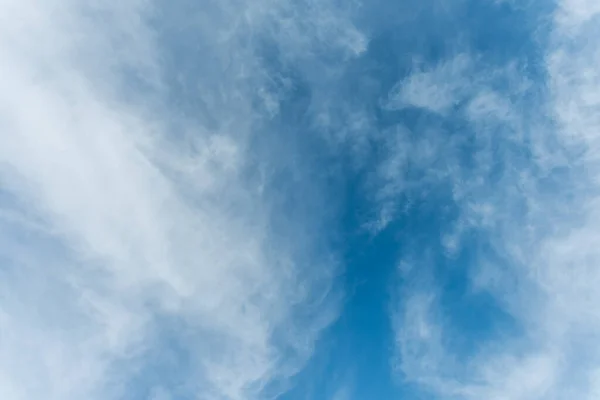 Afbeelding Van Blauwe Lucht Witte Wolk Dag Tijd Voor Achtergrondgebruik — Stockfoto