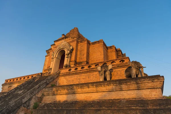 Beeld Van Boeddhistische Pagode Wat Chedi Luang Chiang Mai Thailand — Stockfoto