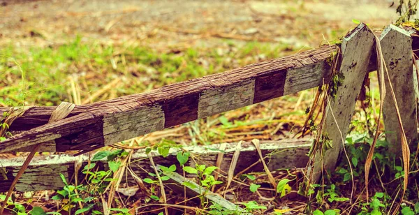 Винтажное Изображение Сломанного Деревянного Забора Фоне — стоковое фото