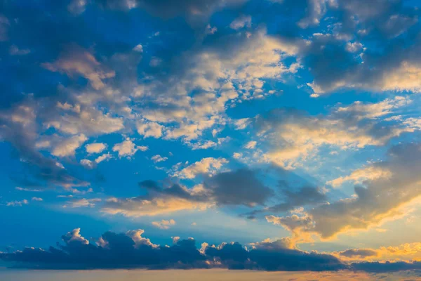 Bild Solnedgång Himmel Och Vitt Moln För Bakgrund — Stockfoto