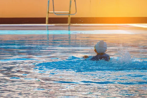 Image Asian Boy Swimming Pool — Stock Photo, Image