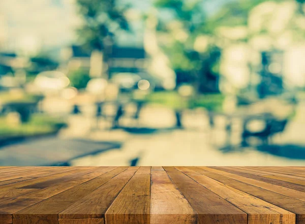 Immagine Sfocata Tono Vintage Del Ristorante Con Bokeh Durante Giorno — Foto Stock