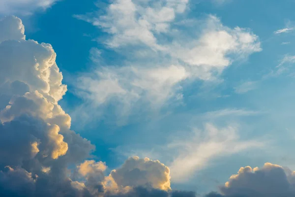 Imagem Céu Azul Nuvem Branca Dia Para Uso Segundo Plano — Fotografia de Stock