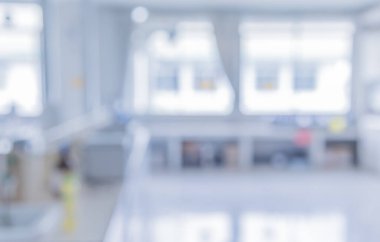 Eczane arkaplan kullanımı için modern laboratuvarın bulanık görüntüsü .