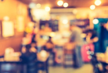 Bokeh ile kafenin arka planı bulanık .