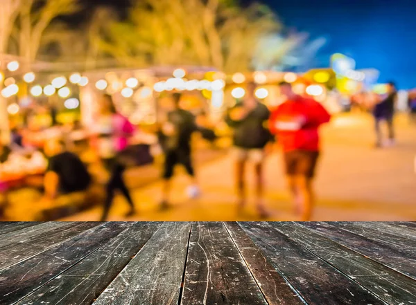 Abstract blur image of night festival on street blurred background with bokeh.