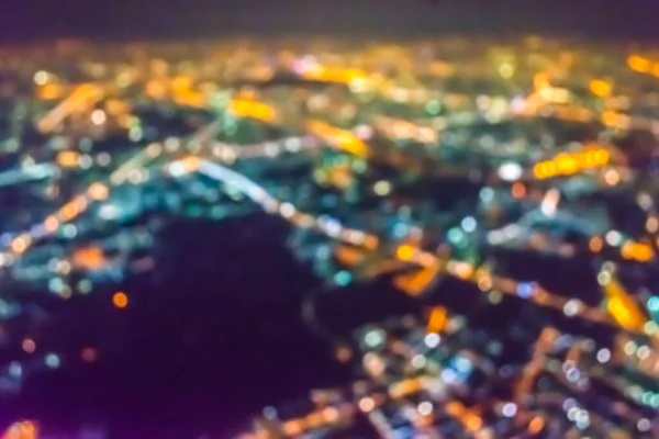 Soyut Şehir Bokeh Işık Arkaplanının Klasik Ton Bulanık Görüntüsü — Stok fotoğraf