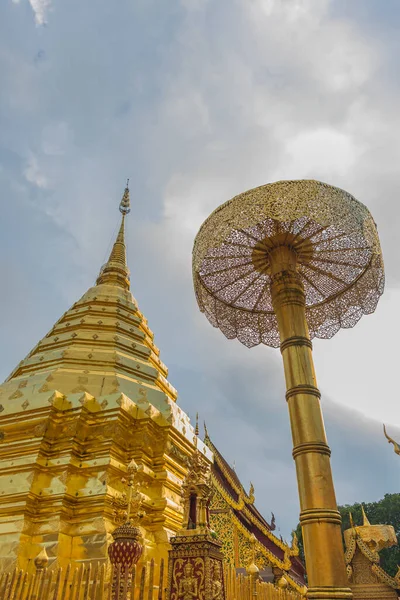 Obraz Památkové Buddhistické Pagody Chrámu Wat Phra Doi Suthep Chiang — Stock fotografie