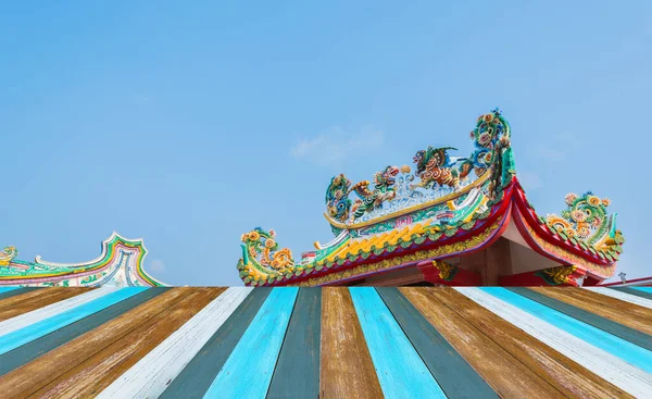 Obraz Střechy Modré Oblohy Čínský Styl — Stock fotografie