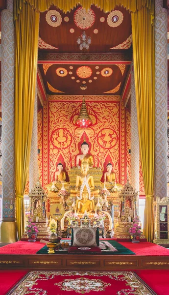 Chiang Mai Thailand Setembro 2017 Estátua Buda Ouro Igreja Wat — Fotografia de Stock