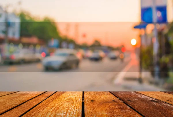 Beeld Van Wazige Auto Weg Avond Voor Achtergrondgebruik — Stockfoto