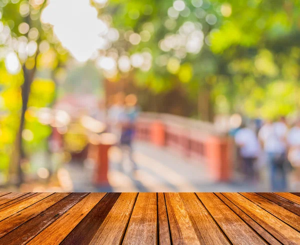 Immagine Sfocata Persone Che Camminano Nel Parco Con Bokeh Uso — Foto Stock