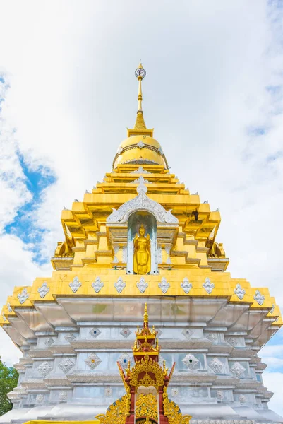 Obraz Przełomowej Buddyjskiej Pagody Wat Phrathat Doi Saket Ket Temple — Zdjęcie stockowe