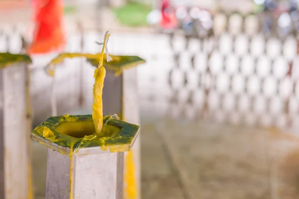 Tradition Thaïlandaise Fabrication Grandes Bougies Pendant Saison Des Pluies Dans — Photo