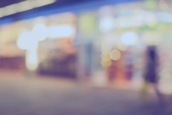 Vintage Tone Blurred Image People Walking Hallway Airport Background Usage — Stock Photo, Image