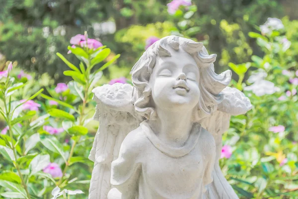 Fairy Statue Public Garden Flower — Stock Photo, Image