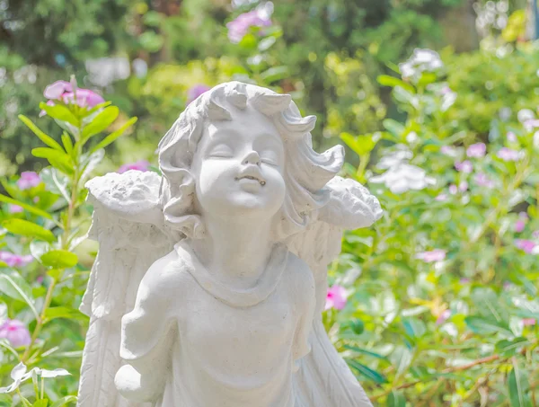 Fairy Statue Public Garden Flower — Stock Photo, Image