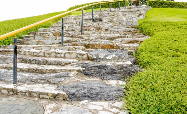 Каменные Лестницы Желтая Полоса — стоковое фото