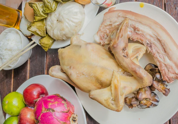 Variëren Van Voedsel Chinease Nieuwjaar Dag — Stockfoto