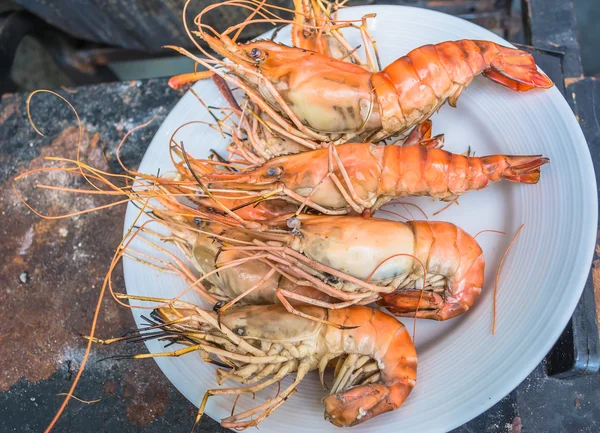 Grill shrimp — Stok fotoğraf