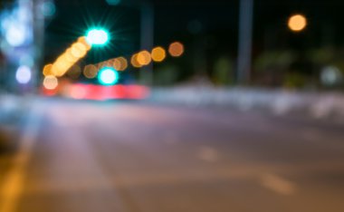 gece şehir bokeh arka plan soyut ufuk ışık .