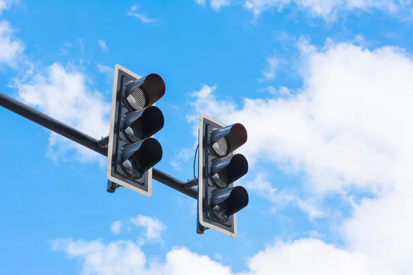 Bilden av trafikljus, ljuset är Underkänd. symboliskt för fel — Stockfoto