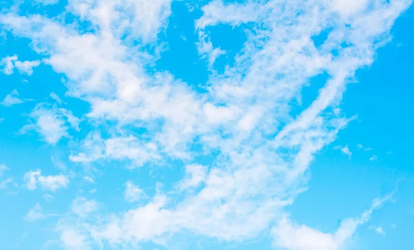 Vit Moln Och Blå Himmel Bakgrund Bild — Stockfoto