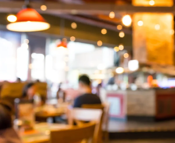 Koffie Winkel Wazig Achtergrond Met Bokeh Afbeelding — Stockfoto