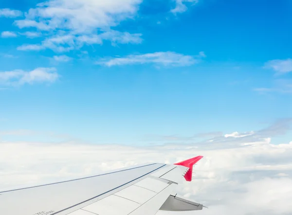 Vue Fenêtre Avion Pour Voir Avion Stationnement Jour — Photo