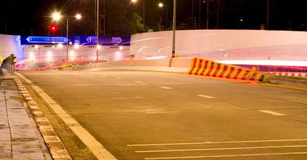 Long exposure image of car  light — Stock Photo, Image