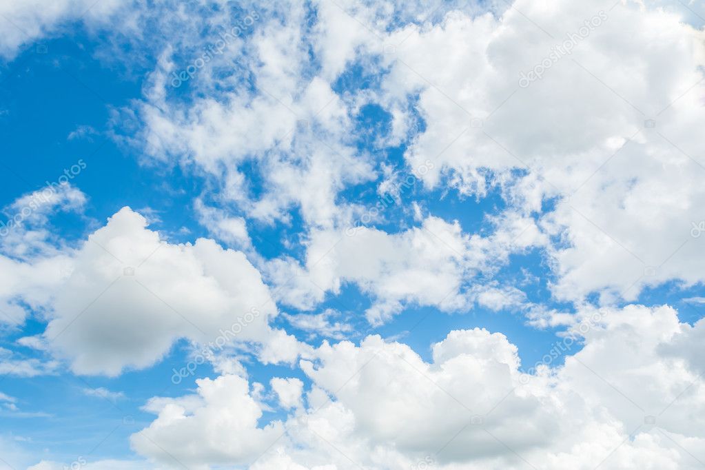 image of cloudy blue sky for background usage.