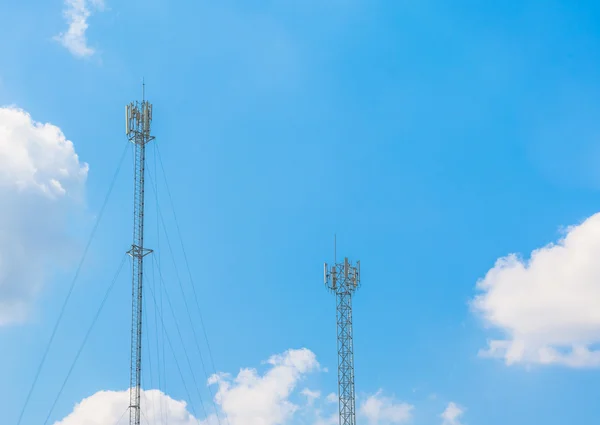 Imagem Tele Rádio Torre Com Céu Azul — Fotografia de Stock