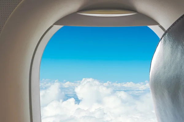 Vista desde la ventana del avión — Foto de Stock