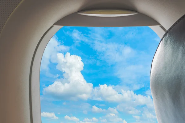 Vista desde la ventana del avión — Foto de Stock