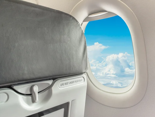 Зображення Кріпильного Ременя Безпеки Під Час Сидіння Літаку — стокове фото