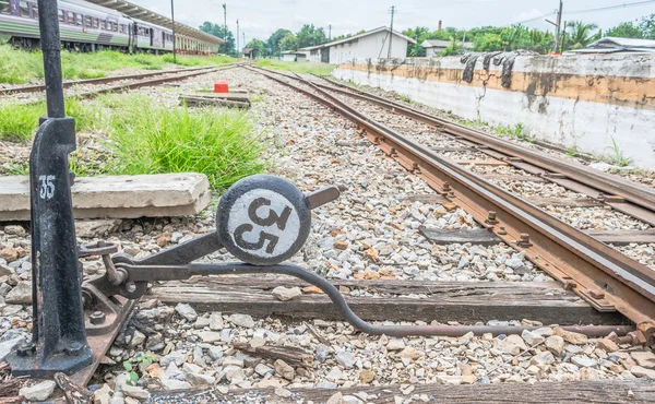 Oude lamp pool van railway — Stockfoto