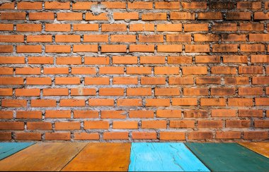 Kırmızı tuğla duvar dokusu