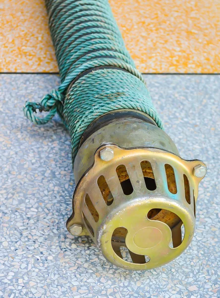 Rusty Foot Valve Isolated Floor Background — Stock Photo, Image