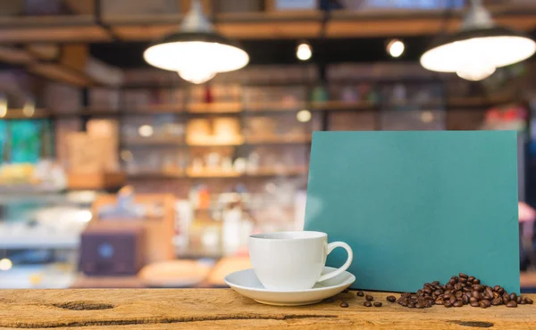 Koffie Winkel Wazig Achtergrond Met Bokeh Afbeelding — Stockfoto