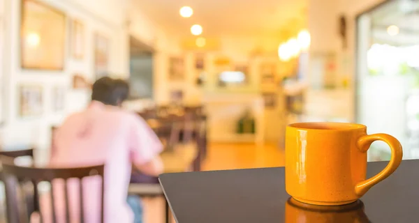 Görüntü Coffee Shop Bokeh Ile Arka Plan Bulanıklık — Stok fotoğraf