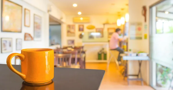Image Coffee Shop Blur Background Bokeh — Stock Photo, Image