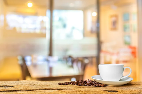 Coffee shop blur background with bokeh — Stock Photo, Image